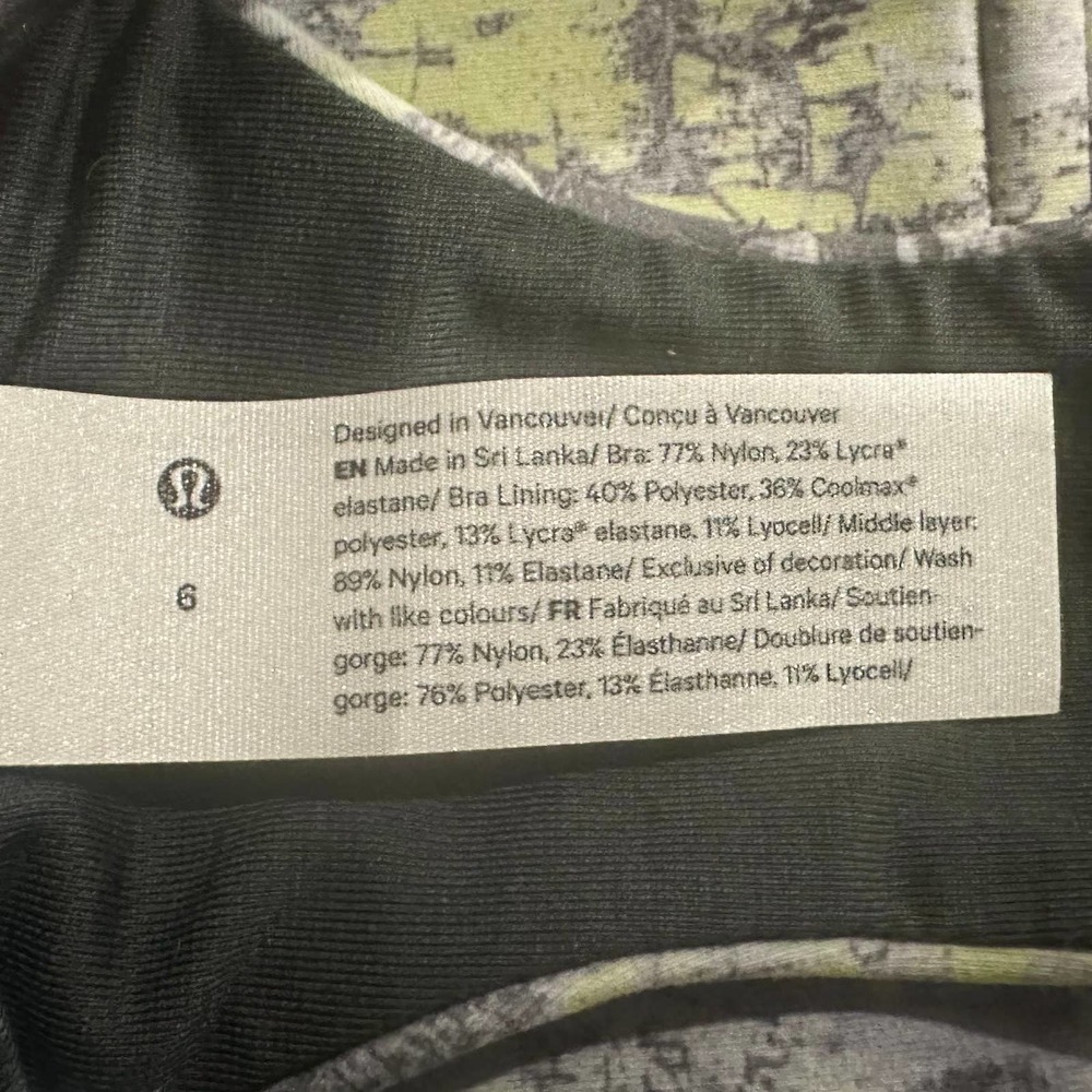 NWT Lululemon Wunder Train Long Line Bra EVERLUX Size 6 C/D Cedar CFSM - Picture 6 of 10